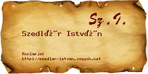 Szedlár István névjegykártya