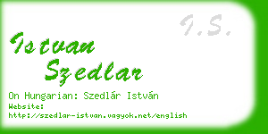 istvan szedlar business card